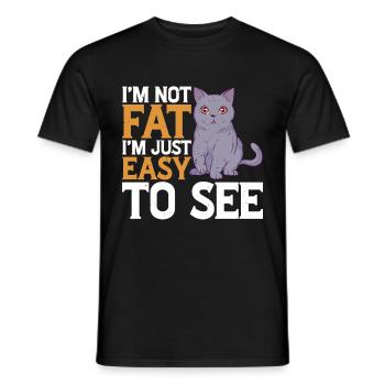 I'm Not Fat, I'm Just Easy To See 18 - Men's T-Shirt - black - Front - AI Model Male 178 light (178cm)