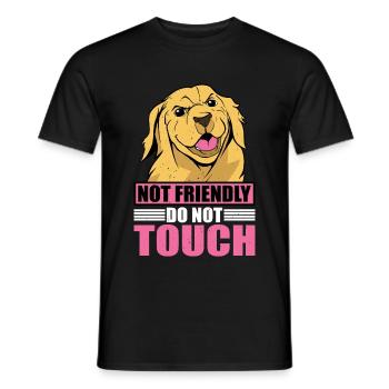 Pas amical, ne pas toucher 39 - T-shirt homme - noir - Devant - AI Model Male 178 light (178cm)