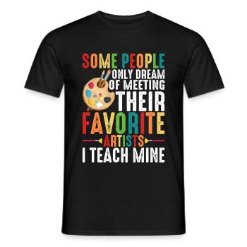 Rencontrer leurs artistes préférés, j’enseigne le mien 6 - T-shirt homme - noir - Devant - AI Model Male 178 light (178cm)