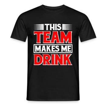 Cette équipe me fait boire 5 - T-shirt homme - noir - Devant - AI Model Male 178 light (178cm)