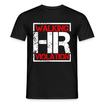 Violation de l’heure de marche 6 - T-shirt homme - noir - Devant - AI Model Male 178 light (178cm)