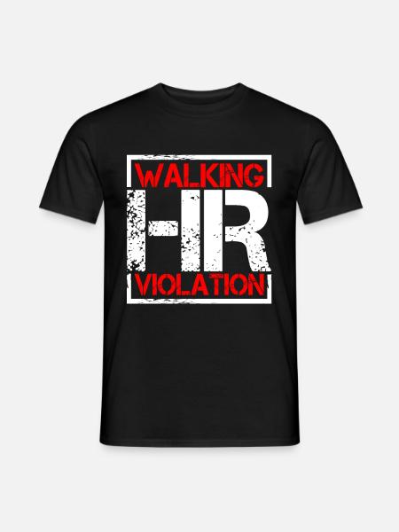 Walking Hr Violation 6 - Men's T-Shirt - black