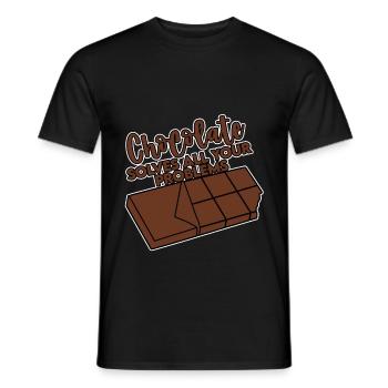 Chocolate Solves All Your Problems 4 - Men's T-Shirt - black - Front - AI Model Male 178 light (178cm)