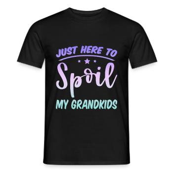 Here To Spoil My Grandkids 4 - Men's T-Shirt - black - Front - AI Model Male 178 light (178cm)
