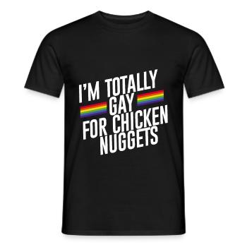 Je Suis Totalement Gay Pour Des Nuggets De Poulet 2 - T-shirt homme - noir - Devant - AI Model Male 178 light (178cm)
