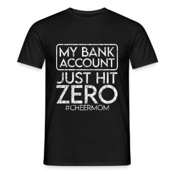 Mon compte bancaire vient d’atteindre zéro 3 - T-shirt homme - noir - Devant - AI Model Male 178 light (178cm)