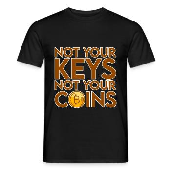 Pas vos clés, pas vos pièces de monnaie 4 - T-shirt homme - noir - Devant - AI Model Male 178 light (178cm)