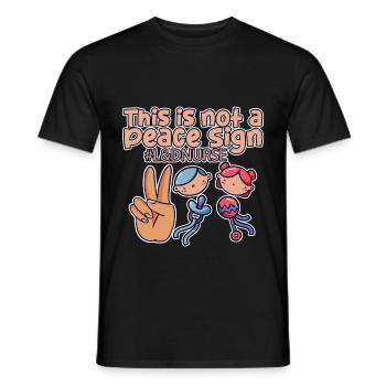 Ce n’est pas un signe de paix, infirmière L&D 4 - T-shirt homme - noir - Devant - AI Model Male 178 light (178cm)