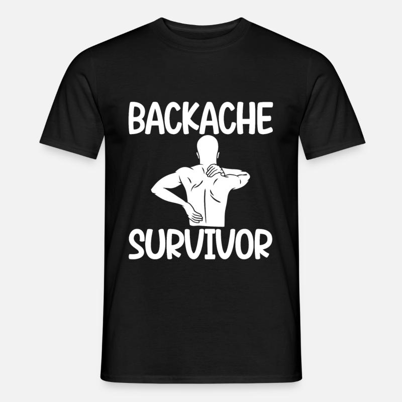 Backache Survivor 2 - Männer T-Shirt - Schwarz