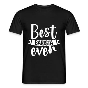 Best Barista Ever 4 - Men's T-Shirt - black - Front - AI Model Male 178 light (178cm)