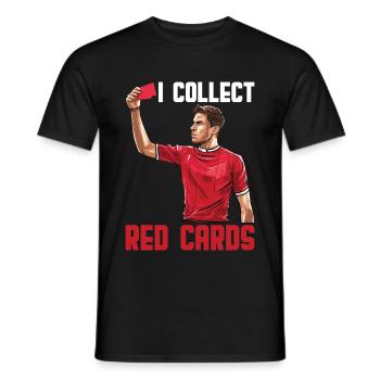 I Collect Red Cards 20 - Men's T-Shirt - black - Front - AI Model Male 178 light (178cm)