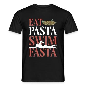 Eat Pasta Swim Fasta 26 - Männer T-Shirt - Schwarz - Vorne - AI Model Male 178 light (178cm)