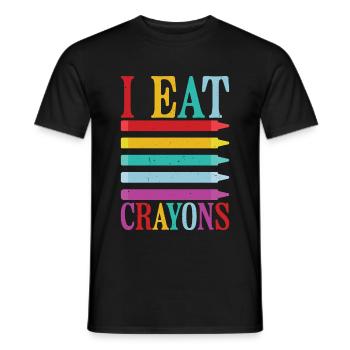 I Eat Crayons 10 - Männer T-Shirt - Schwarz - Vorne - AI Model Male 178 light (178cm)