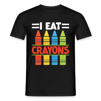 I Eat Crayons 11 - Männer T-Shirt - Schwarz - Vorne - AI Model Male 178 light (178cm)