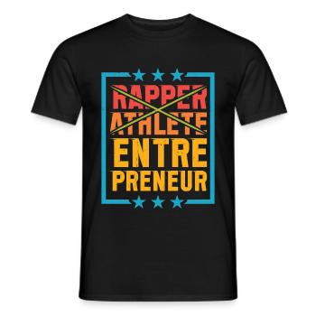 Rapper Athlete Entrepreneur 56 - Men's T-Shirt - black - Front - AI Model Male 178 light (178cm)
