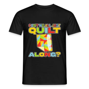 Can't We All Just Quilt Along 4 - Men's T-Shirt - black - Front - AI Model Male 178 light (178cm)