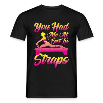 You Had Me At Feet In Straps 41 - Men's T-Shirt - black - Front - AI Model Male 178 light (178cm)