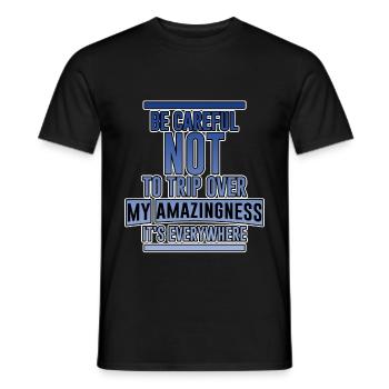 Fais attention à ne pas trébucher sur mon étonnement 2 - T-shirt homme - noir - Devant - AI Model Male 178 light (178cm)