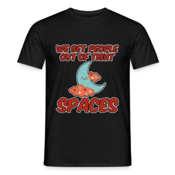We Get People Out Of Tight Spaces 4 - Männer T-Shirt - Schwarz - Vorne - AI Model Male 178 light (178cm)