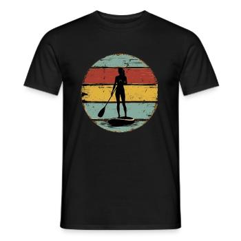 Standup Paddle 3 - Männer T-Shirt - Schwarz - Vorne - AI Model Male 178 light (178cm)