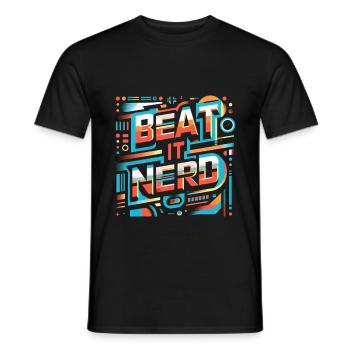 Battez-le Nerd 11 - T-shirt homme - noir - Devant - AI Model Male 178 light (178cm)