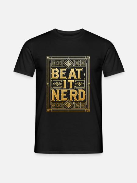 Battez-le Nerd 13 - T-shirt homme - noir