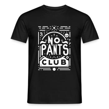 No Pants Club 13 - Men's T-Shirt - black - Front - AI Model Male 178 light (178cm)