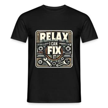 Relax I Can Fix It 31 - Men's T-Shirt - black - Front - AI Model Male 178 light (178cm)