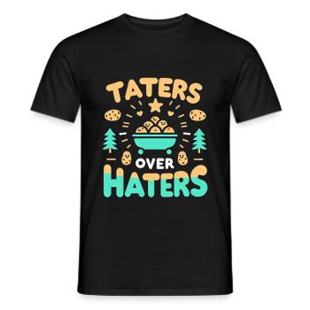 Taters Over Haters 17 - Männer T-Shirt - Schwarz - Vorne - AI Model Male 178 light (178cm)