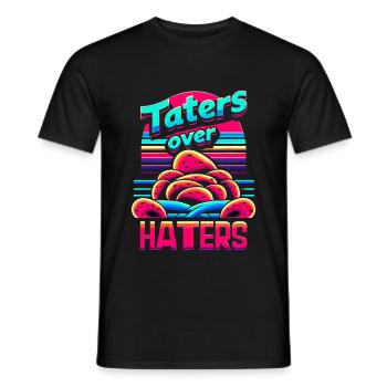 Taters Over Haters 23 - Männer T-Shirt - Schwarz - Vorne - AI Model Male 178 light (178cm)