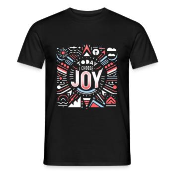 Aujourd’hui, je choisis la joie 16 - T-shirt homme - noir - Devant - AI Model Male 178 light (178cm)
