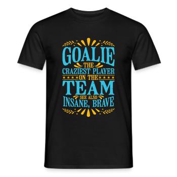 Goalie Gear Goalkeeper Definition 11 - Men's T-Shirt - black - Front - AI Model Male 178 light (178cm)
