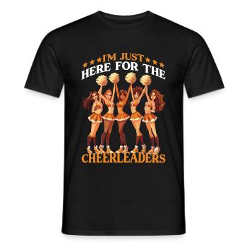 I'm Just Here For The Cheerleaders 24 - Männer T-Shirt - Schwarz - Vorne - AI Model Male 178 light (178cm)