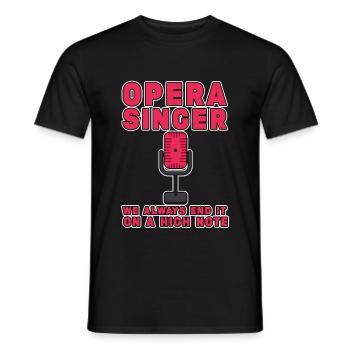 Chanteur d’opéra, on finit toujours sur une note positive 2 - T-shirt homme - noir - Devant - AI Model Male 178 light (178cm)