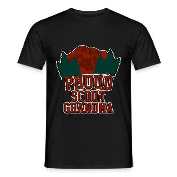 Proud Scout Grandma 2 - Men's T-Shirt - black - Front - AI Model Male 178 light (178cm)