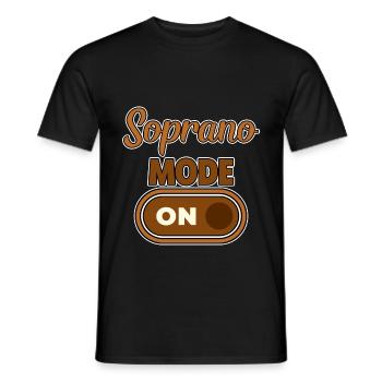 Mode Soprano activé 2 - T-shirt homme - noir - Devant - AI Model Male 178 light (178cm)