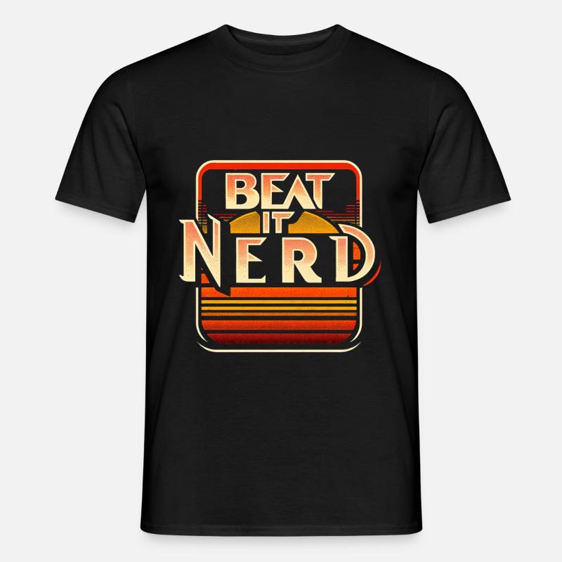 Beat it Nerd 7 - Männer T-Shirt - Schwarz