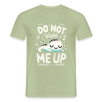 Do Not Wake Me Up 17 - Men's T-Shirt - sage - Front - AI Model Male 178 light (178cm)