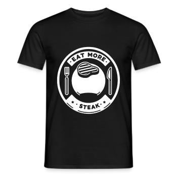 Eat More Steak 7 - Men's T-Shirt - black - Front - AI Model Male 178 light (178cm)
