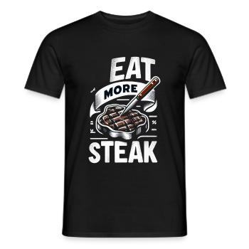 Eat More Steak 8 - Men's T-Shirt - black - Front - AI Model Male 178 light (178cm)