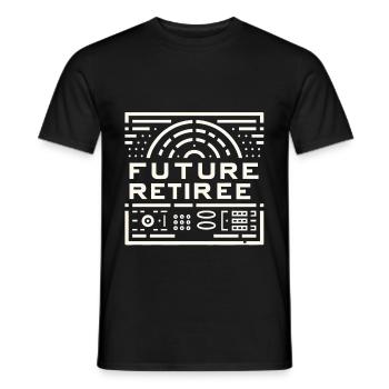 Future Retiree 6 - Men's T-Shirt - black - Front - AI Model Male 178 light (178cm)