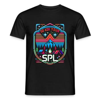 Go Ask Your Spl 7 - Männer T-Shirt - Schwarz - Vorne - AI Model Male 178 light (178cm)