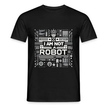 I Am Not A Robot 6 - Männer T-Shirt - Schwarz - Vorne - AI Model Male 178 light (178cm)