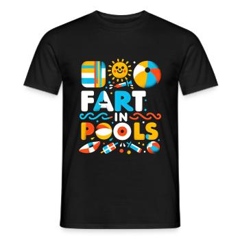 Je Pète Dans Les Piscines 7 - T-shirt homme - noir - Devant - AI Model Male 178 light (178cm)