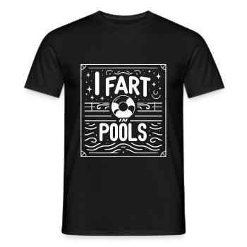 Je Pète Dans Les Piscines 15 - T-shirt homme - noir - Devant - AI Model Male 178 light (178cm)