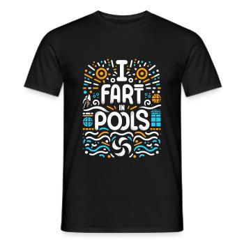 Je Pète Dans Les Piscines 9 - T-shirt homme - noir - Devant - AI Model Male 178 light (178cm)