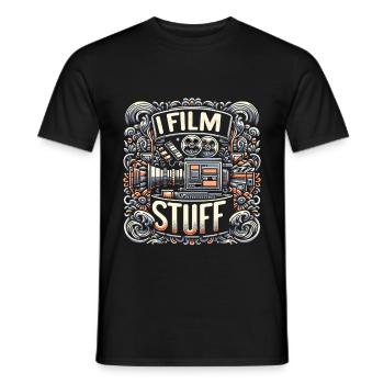 I Film Stuff 19 - Men's T-Shirt - black - Front - AI Model Male 178 light (178cm)