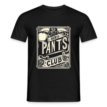 No Pants Club 12 - Men's T-Shirt - black - Front - AI Model Male 178 light (178cm)