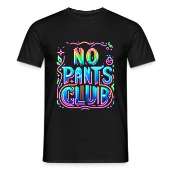 No Pants Club 5 - Men's T-Shirt - black - Front - AI Model Male 178 light (178cm)