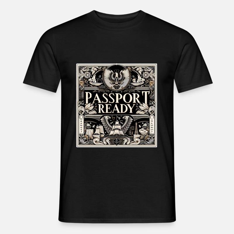 Passport Ready 8 - Männer T-Shirt - Schwarz